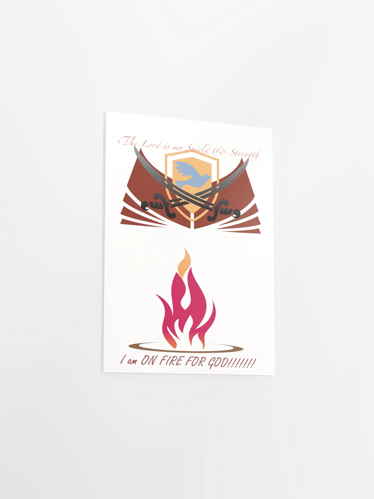 I am fire for God/Shield poster product image (3)