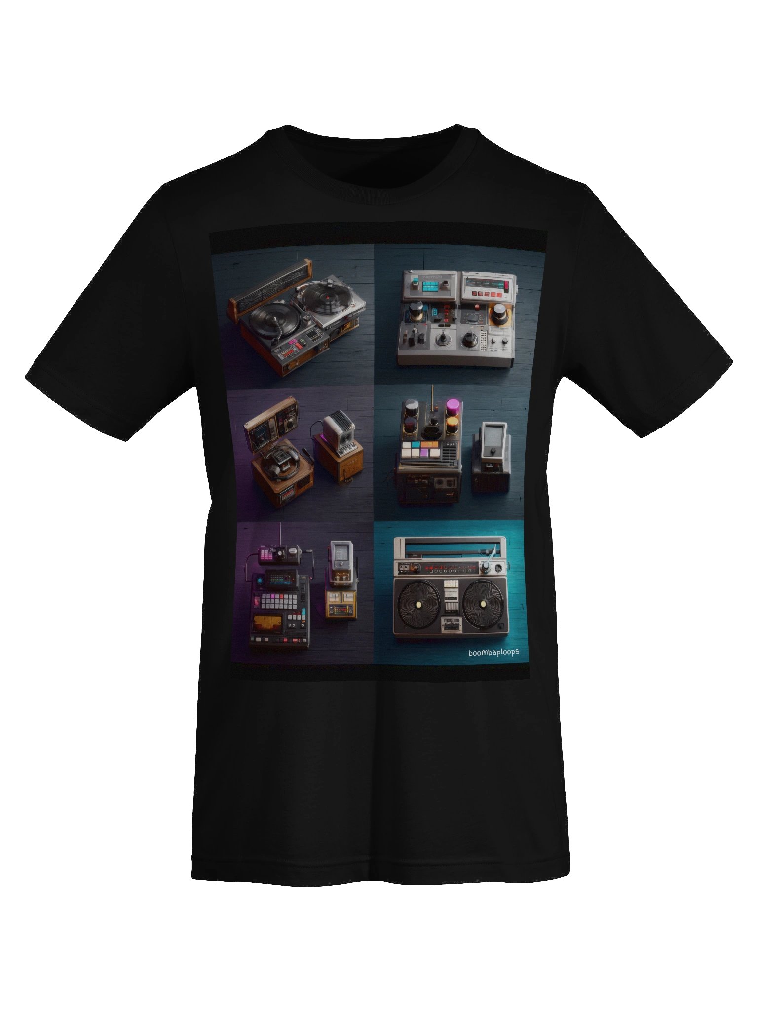 Vintage Audio Equipment Grid T-Shirt product image (14)
