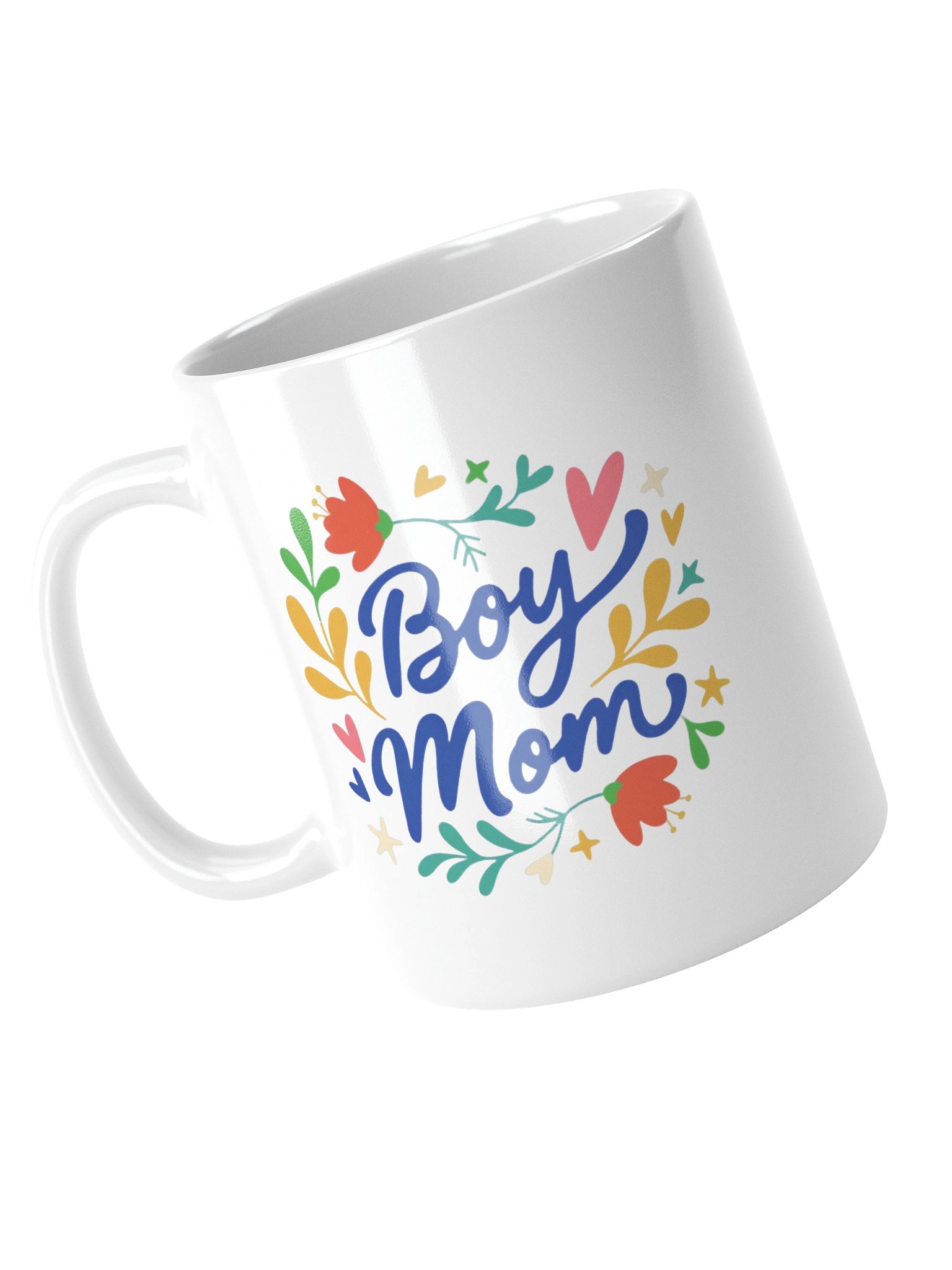Cute Boy Mom Floral Coffee Mug product image (5)