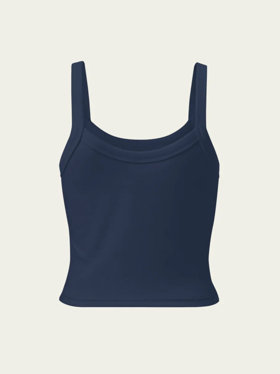 Ribbed Cherry Tank Top - Navy product image (4)