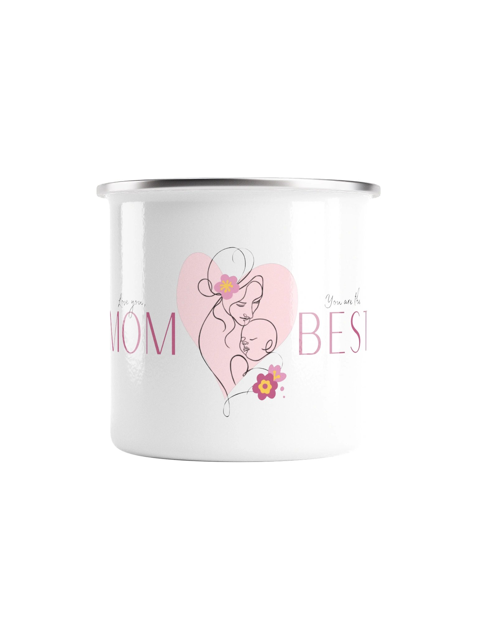 Love You, Mom Heart Enamel Mug product image (2)