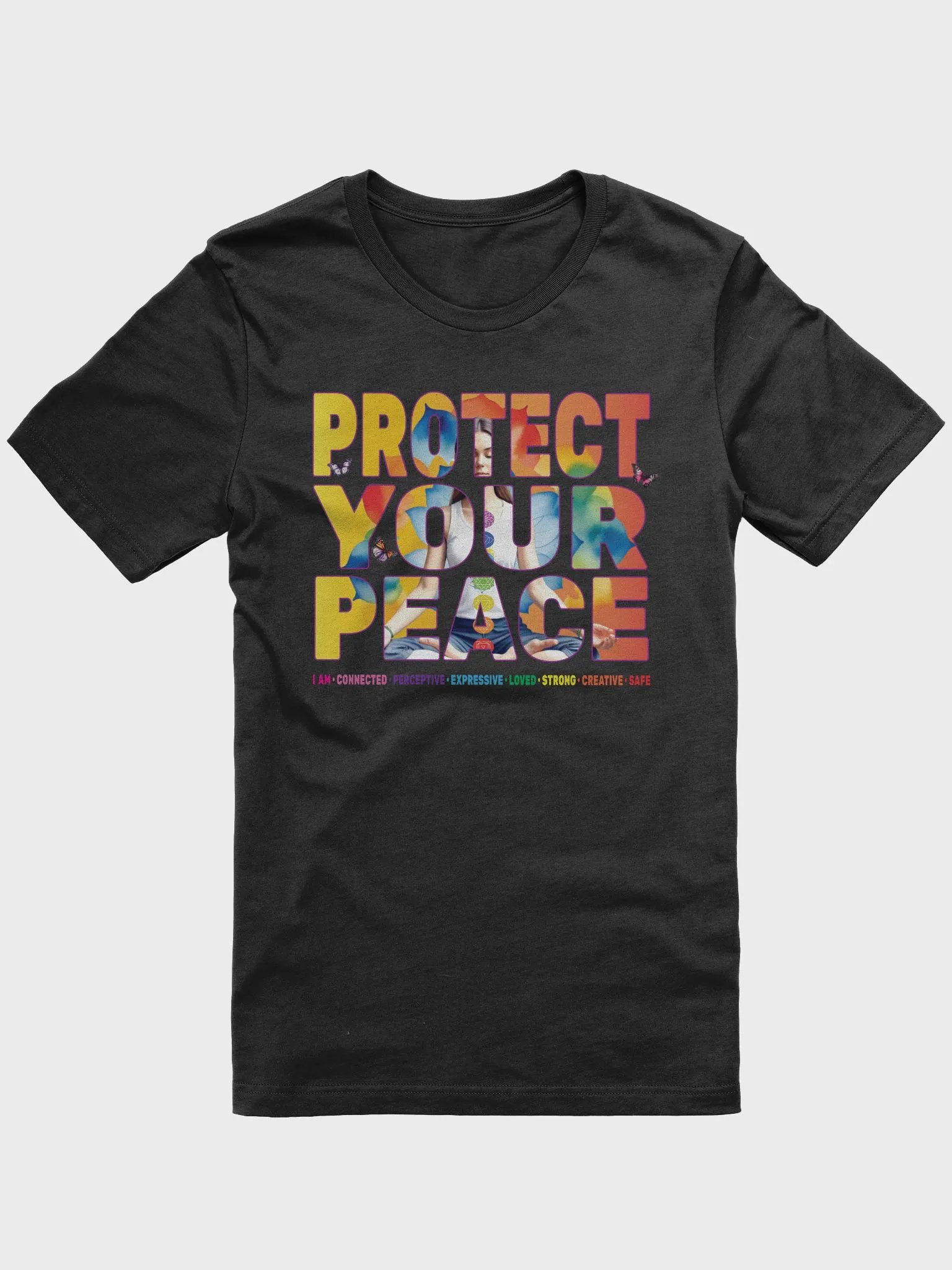 Protect Your Peace 7 Chakra Meditation Yoga Pose Spirituality product image (5)