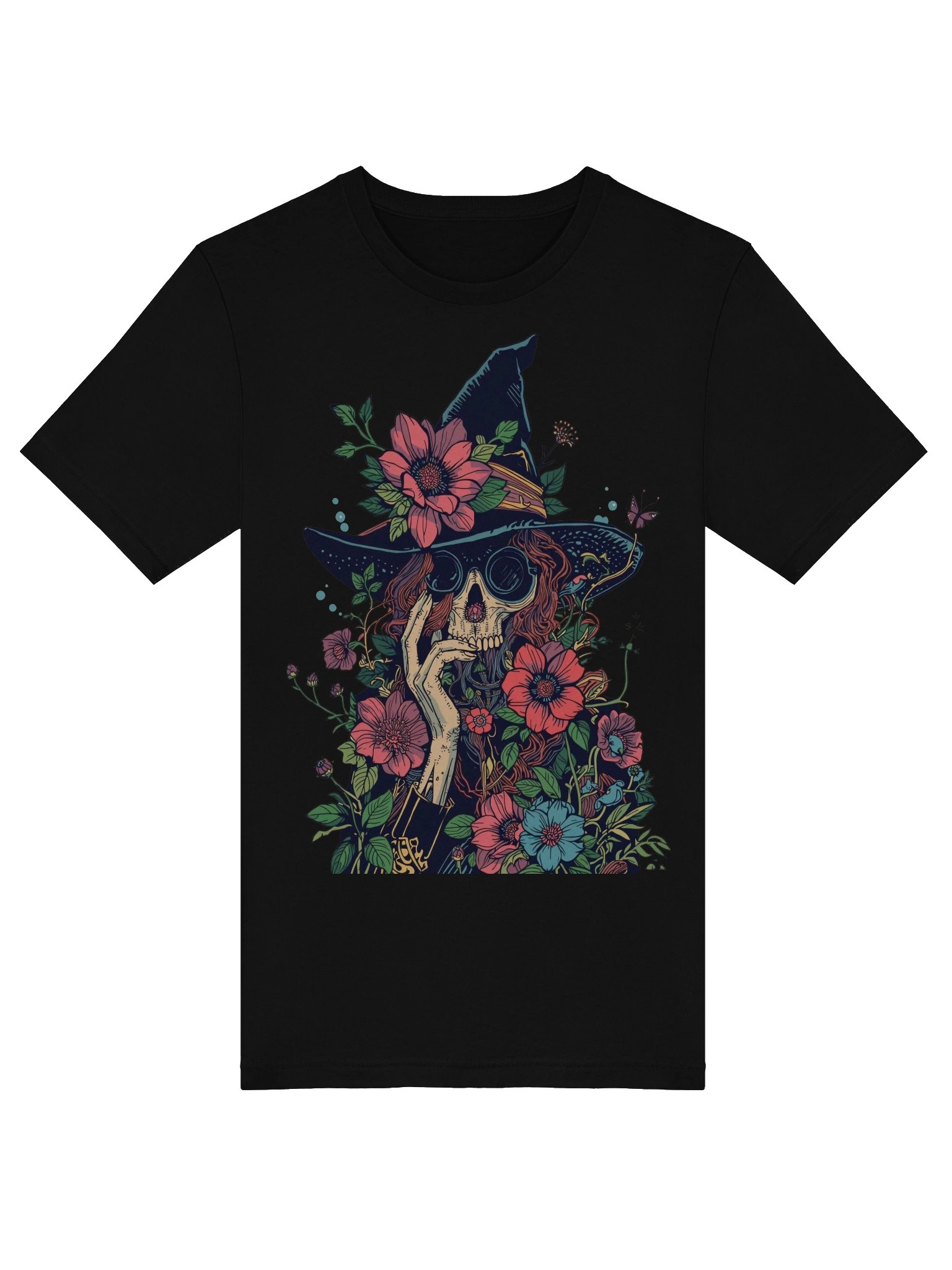 Ornate Floral Witch Skull Supersoft Tee product image (3)