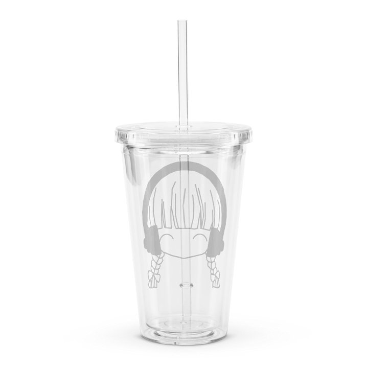 Malka Clear Insulated Tumbler with straw. product image (2)