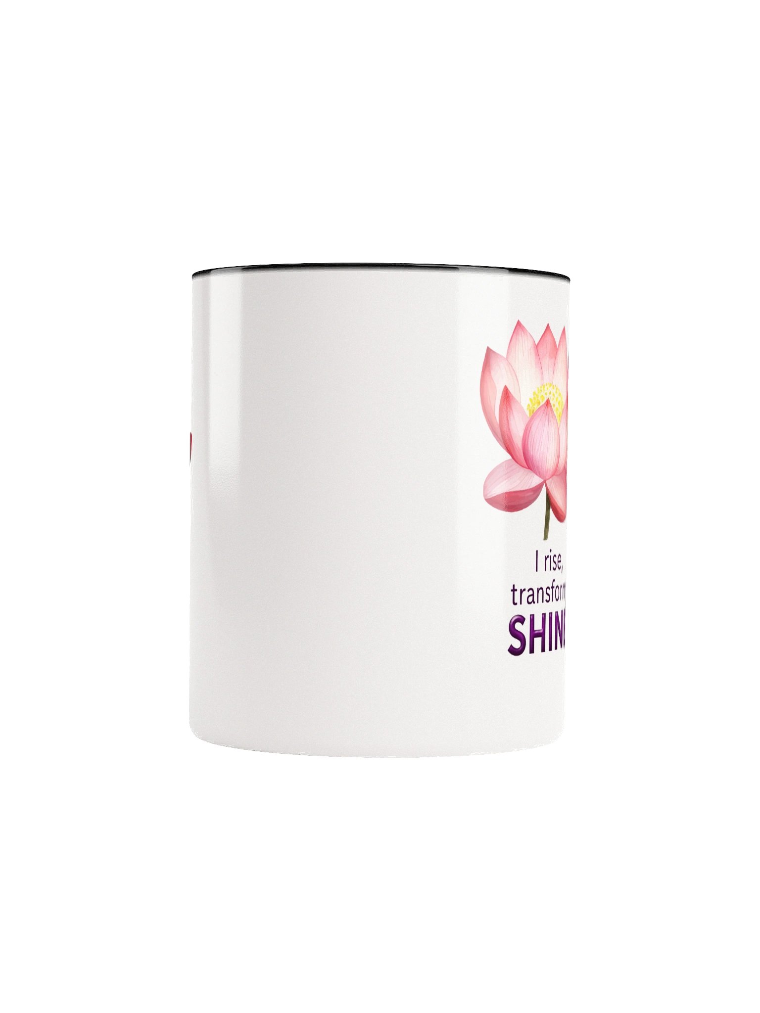 Lotus Flower Line Art – I rise, transform, and SHINE Ceramic Mug product image (5)