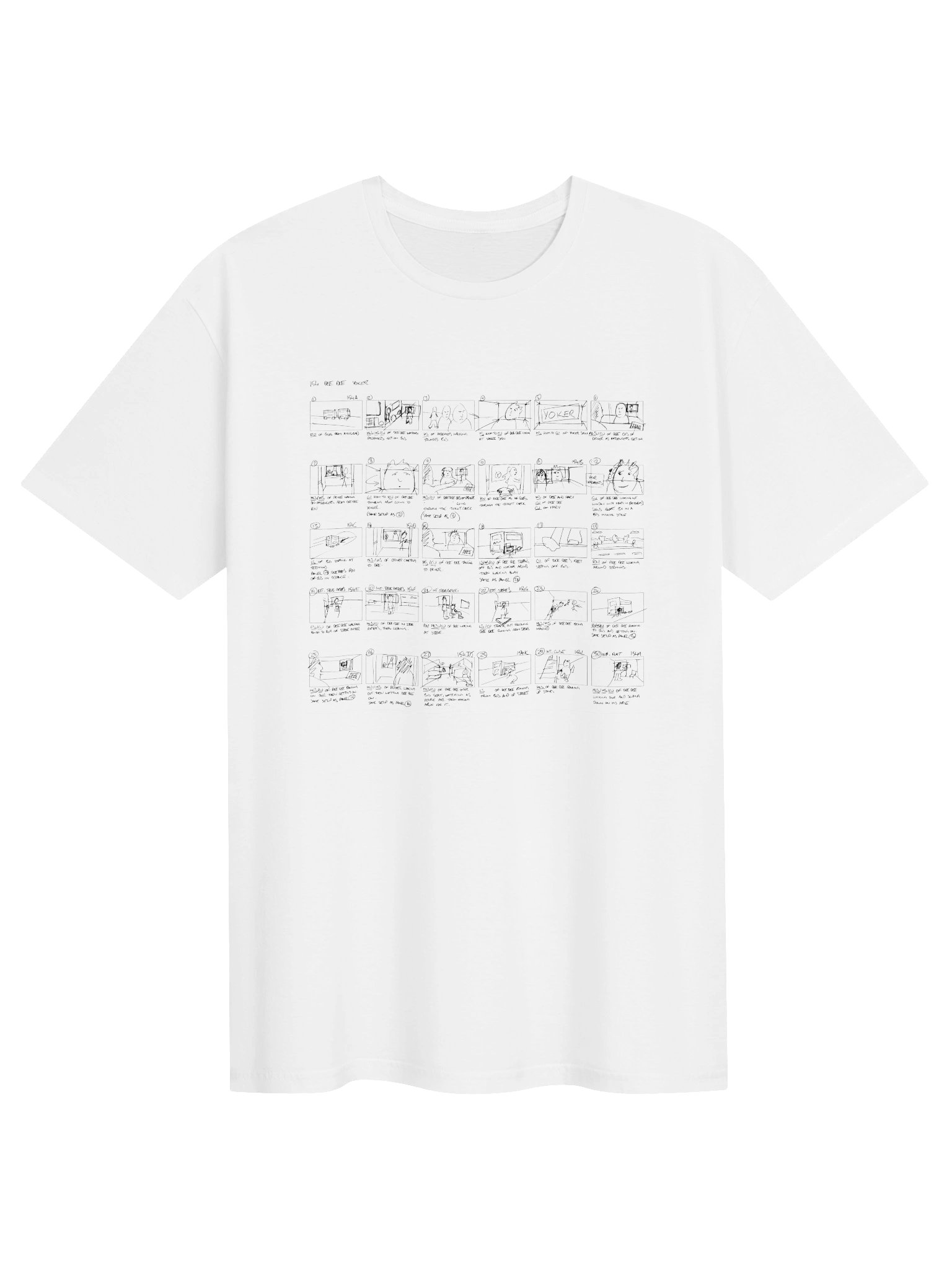 Dee Dee Yoker Storyboard (Black Lines) Unisex T-Shirt product image (1)