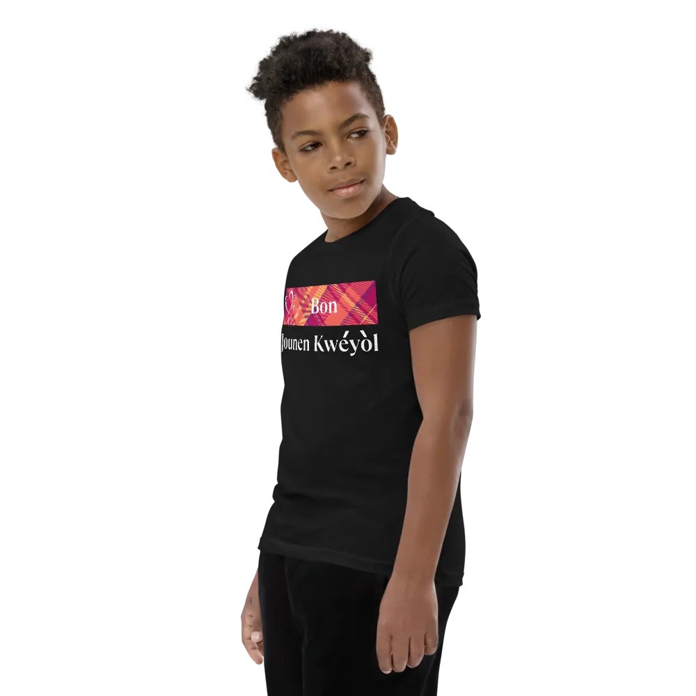 Bon Jounen Kwéyòl Madras Youth T-Shirt product image (10)