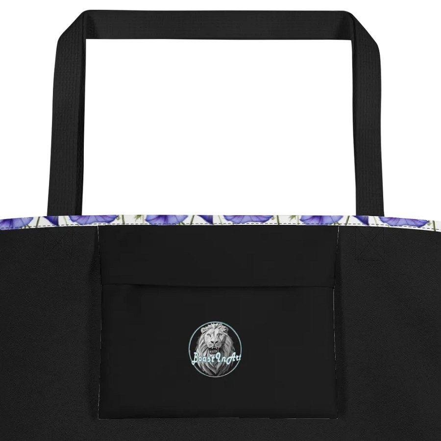 White with Morning Glory All Over Print Tote Bag product image (4)