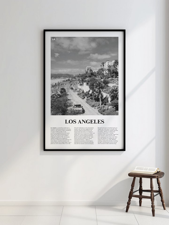 Los Angeles 03 Newspaper Poster | Framed product image (2)
