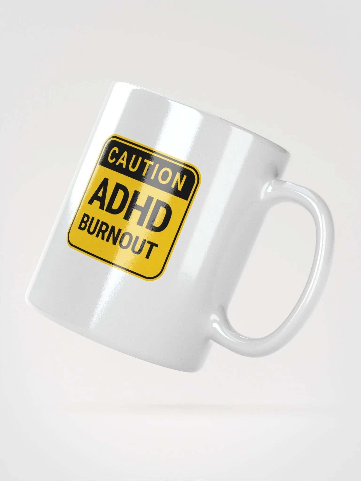 CAUTION: ADHD BURNOUT Ceramic Mug product image (3)