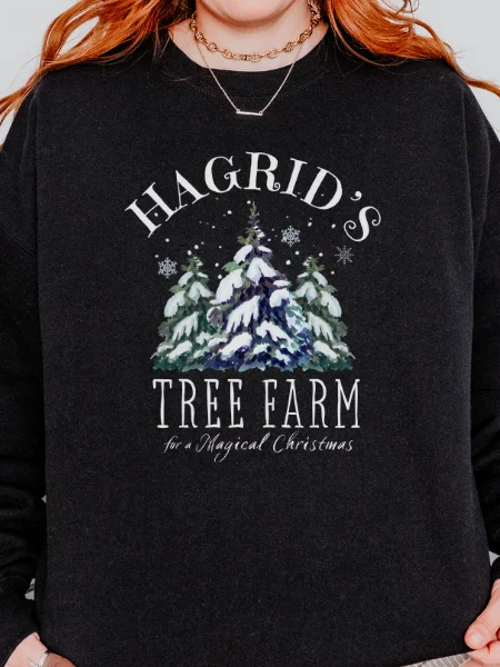 Magical Tree Farm Christmas Cozy Minimalist Sweatshirt product image (19)