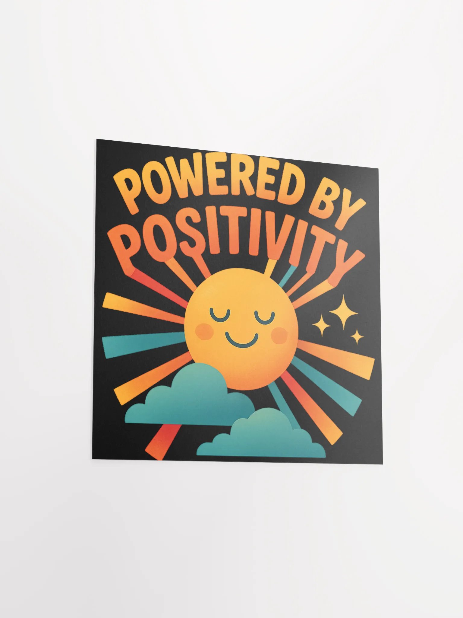 Powered by Positivity – Bold Retro Sunshine Art Print product image (12)