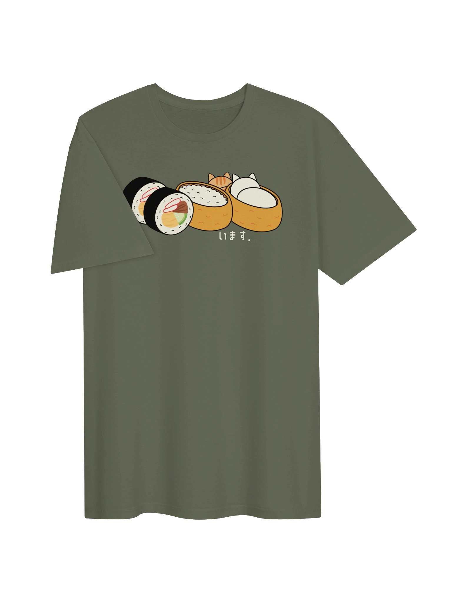 Inari Sushi and Futomaki Cat - Unisex Adult Super Soft Lightweight T-shirt product image (11)