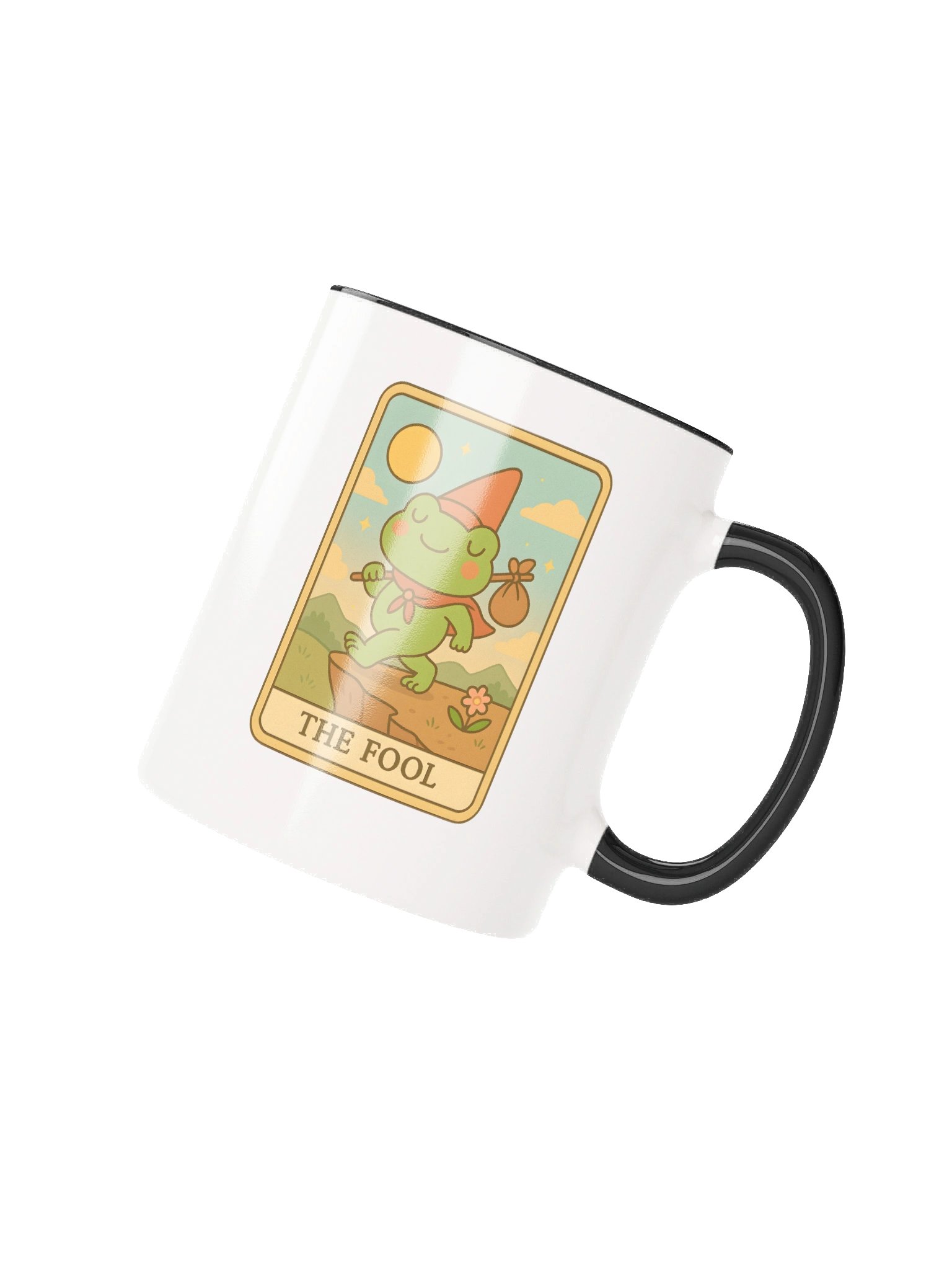 The Fool - Tarotoads! - 11oz/15oz Custom-made Ceramic Mug with Colored Interior product image (2)