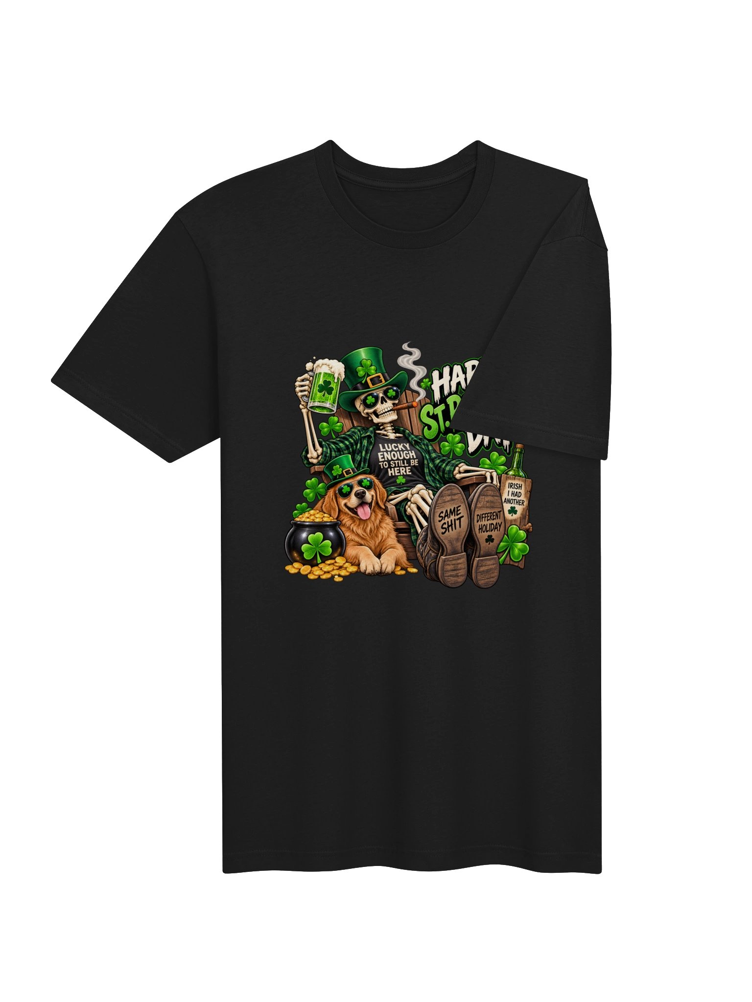 Funny St. Patrick’s Day Shirt — Lucky Enough to Still Be Here | Broken Luck™ product image (5)