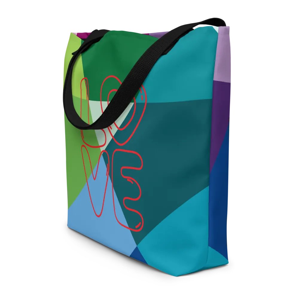 “Love” Multi-color Geometric Tote Bag product image (8)