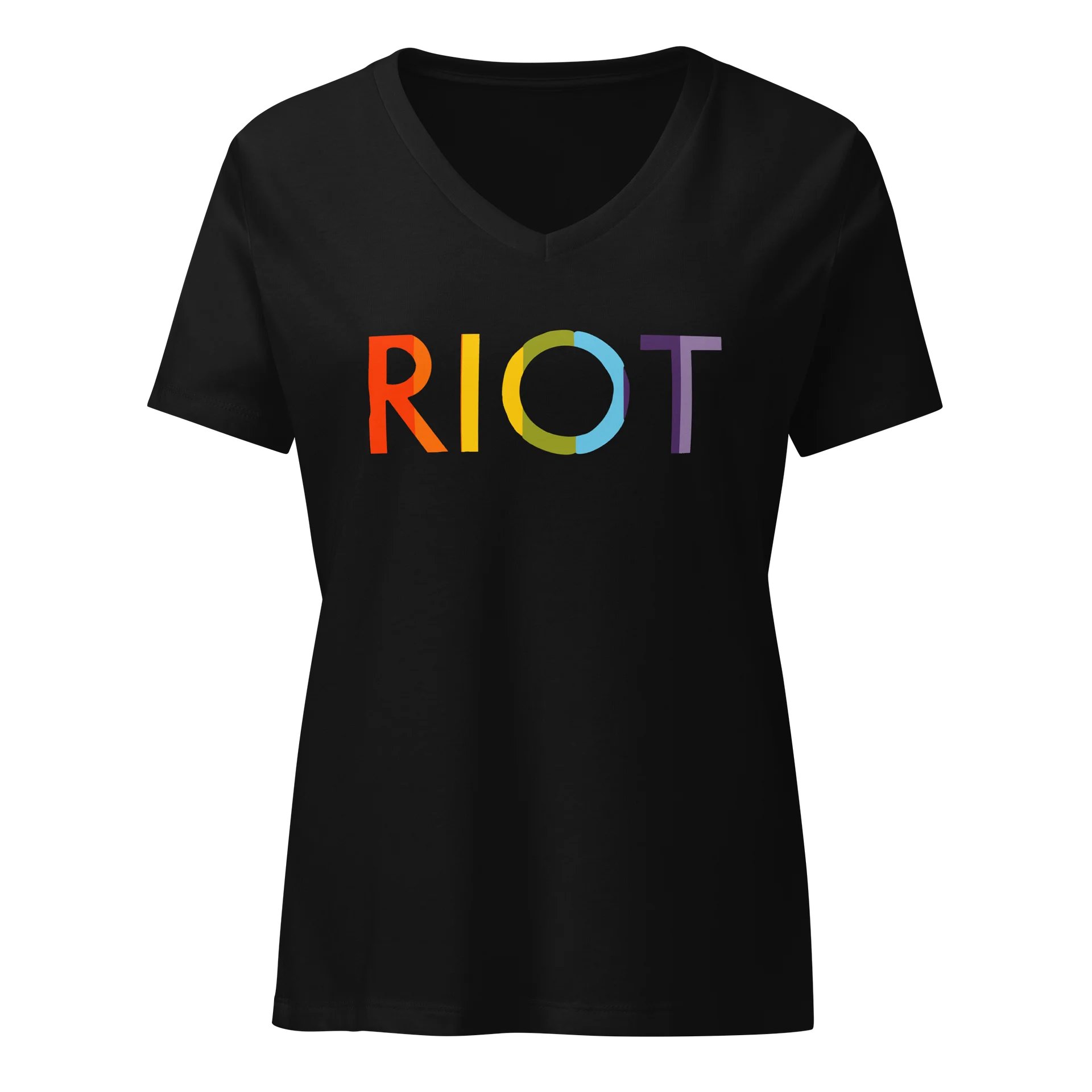 RIOT Colorburst V-Neck Tee product image (1)