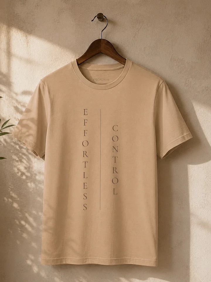 Effortless Control — Premium Minimalist T-Shirt (Ivory & Tan | Bella+Canvas) product image (1)