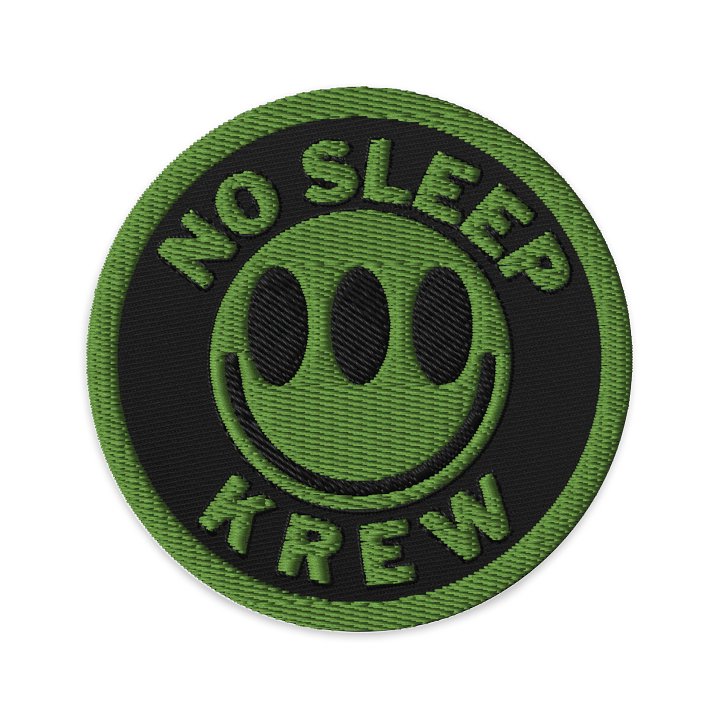 💚 No Sleep Krew Embroidered Patch – Green Edition product image (1)
