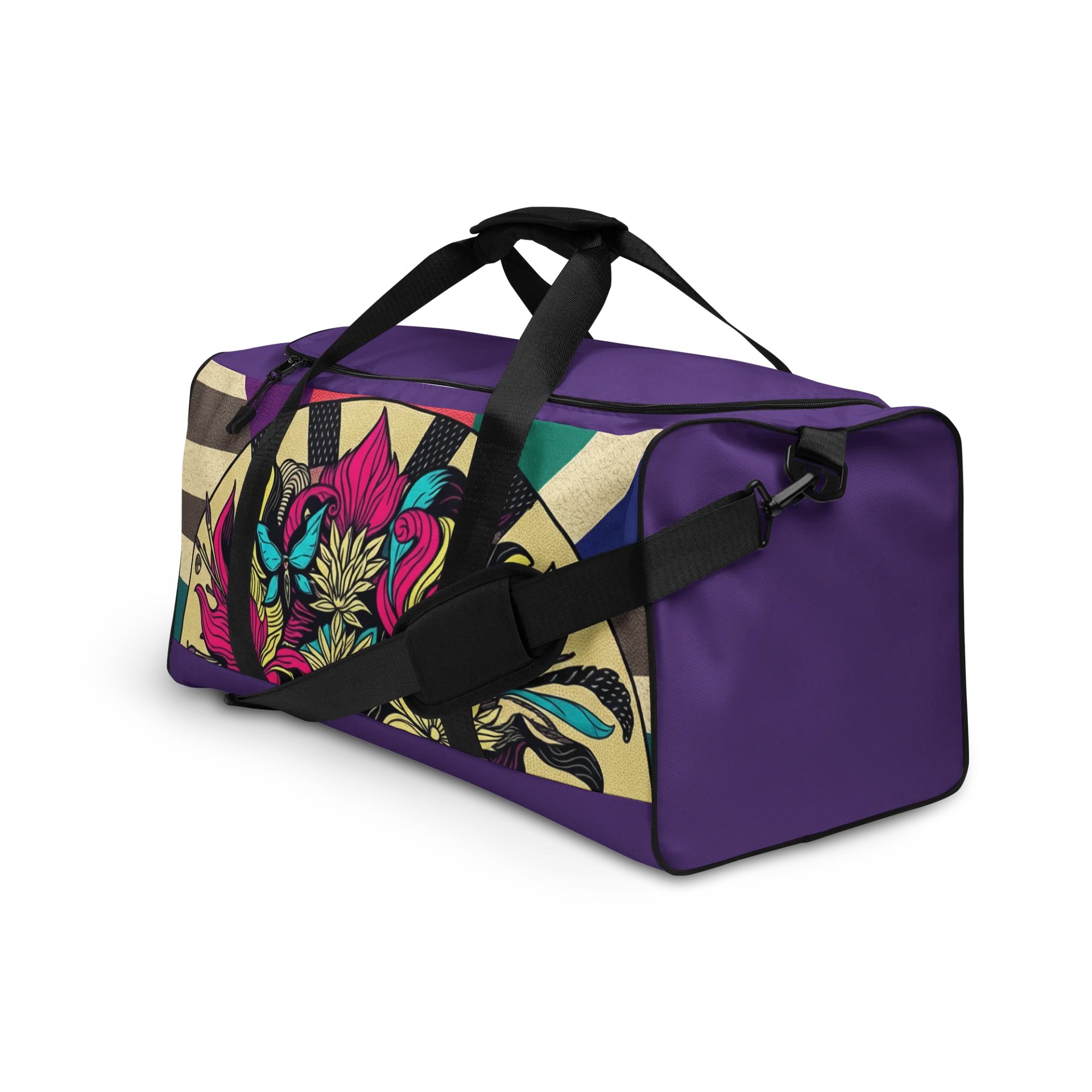 Floral Fusion All-Over Print Duffle Bag product image (3)