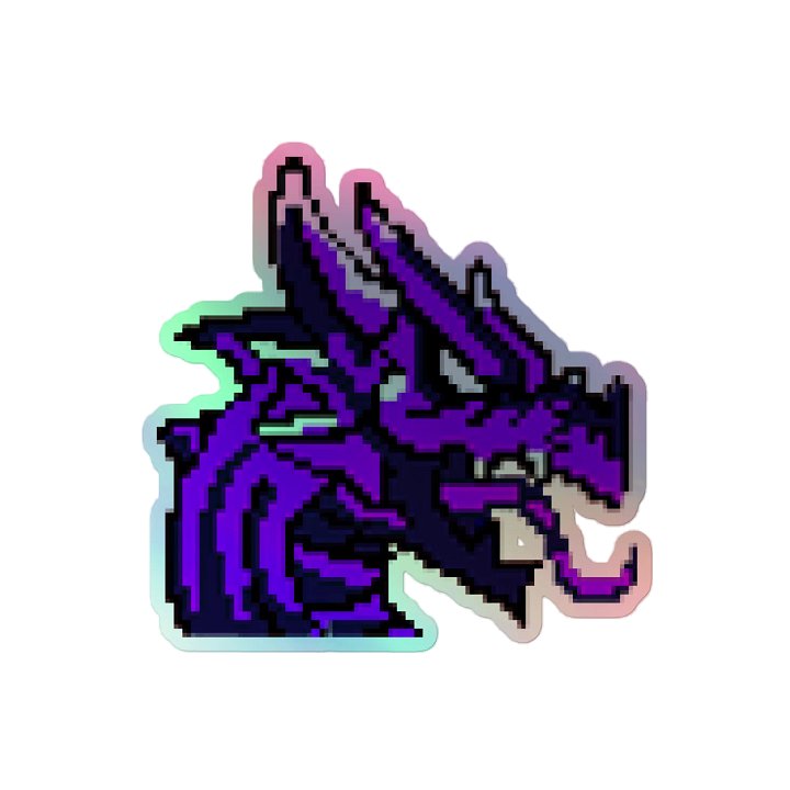 Mystic Pixel Dragon Holographic Sticker Sheet product image (2)
