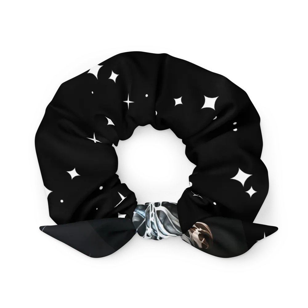 Black and white star carnage scrunchie product image (1)