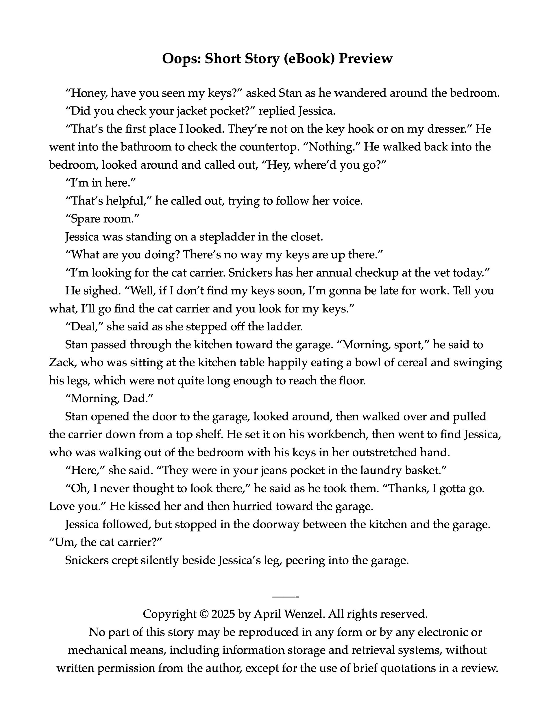Oops: Short Story (eBook) product image (2)
