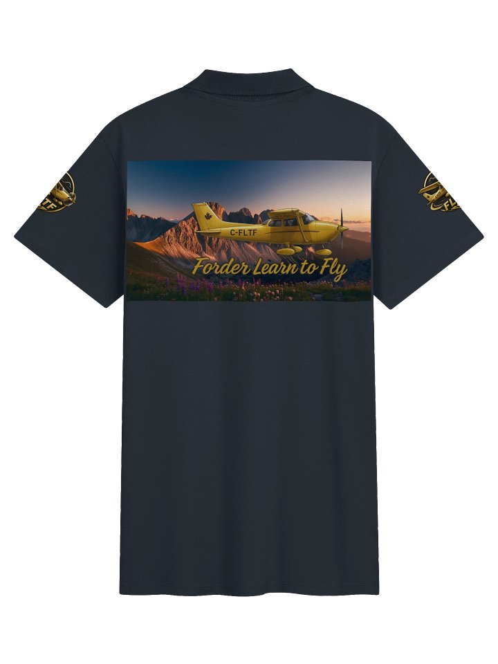 Forder Learn to Fly — Gold C‑FLTF Aviation Polo product image (2)