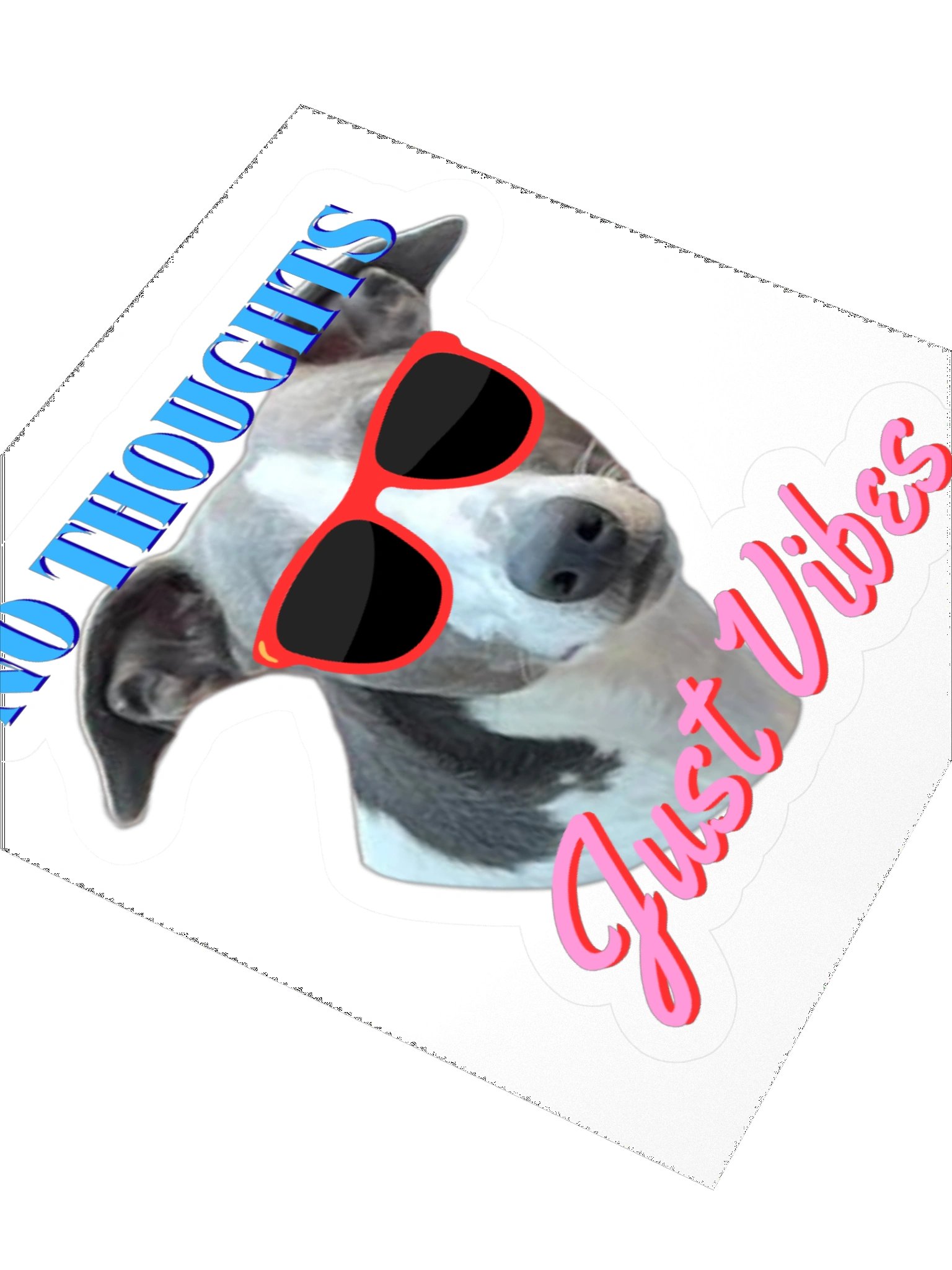 "No Thoughts, Just Vibes" Hervey sticker product image (3)