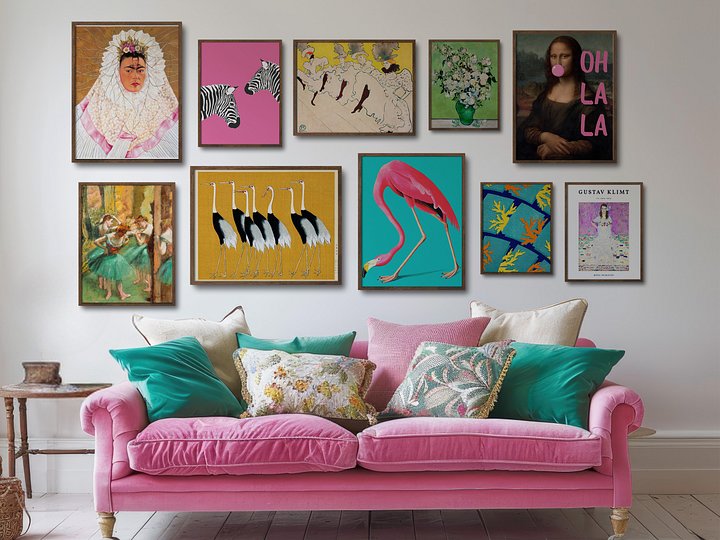 Maximalist Gallery Wall Set of 10 Vintage Art DIGITAL Prints product image (1)