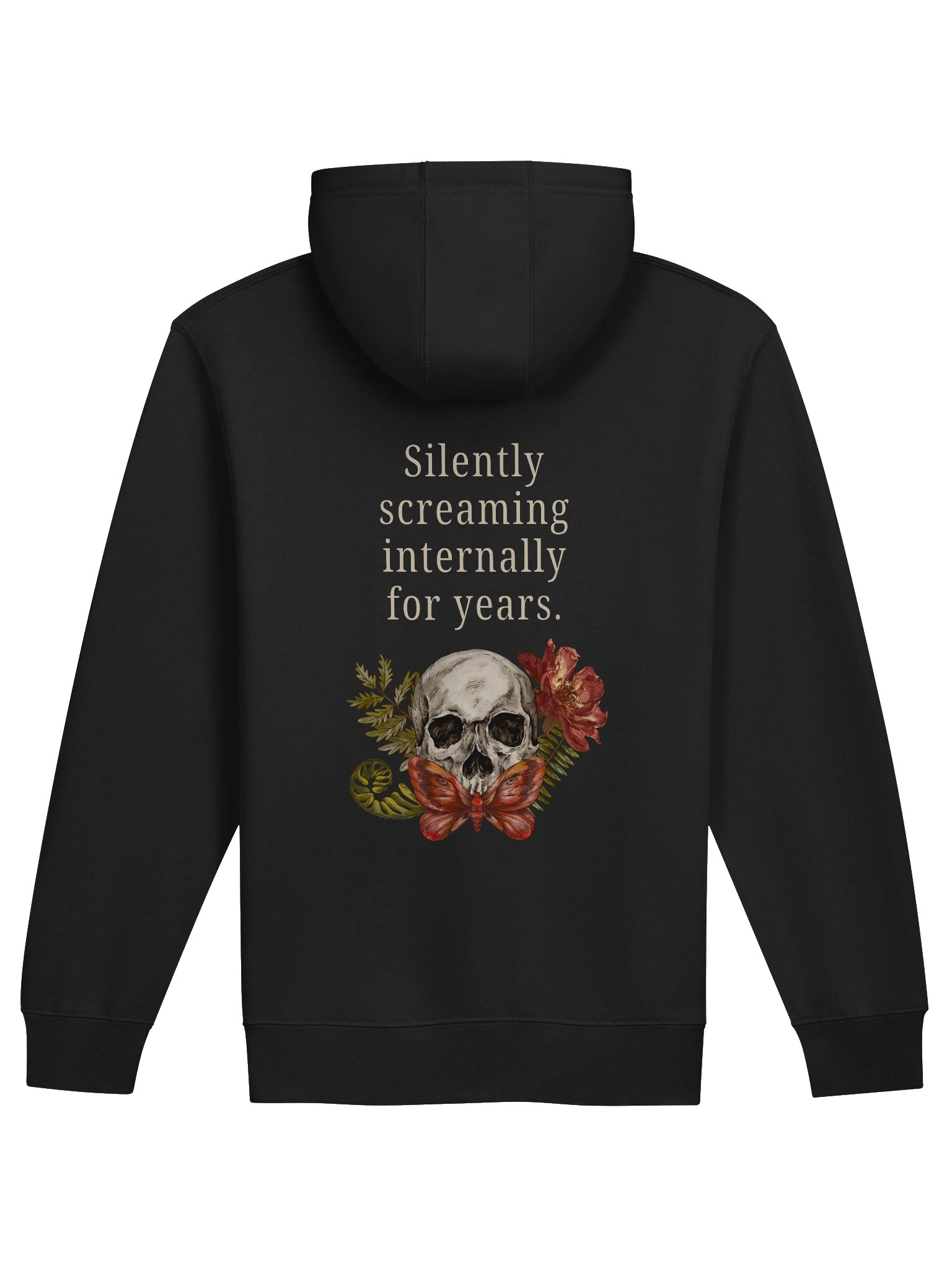 Silently Screaming Internally Hoodie | Gothic Chronic Illness Zip Hoodie product image (1)