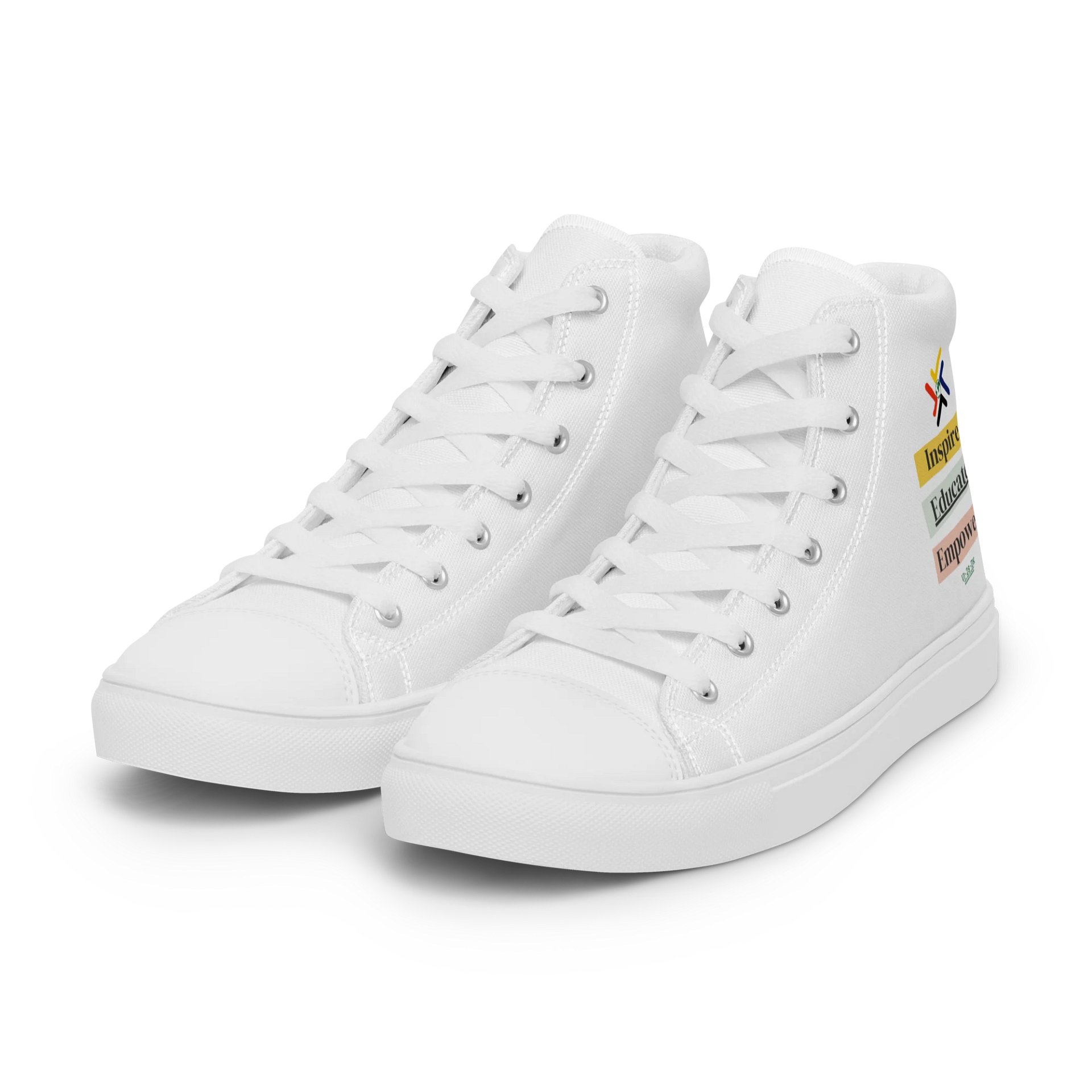 Inspire.Educate.Empower. Women's High Top Canvas Shoes product image (5)