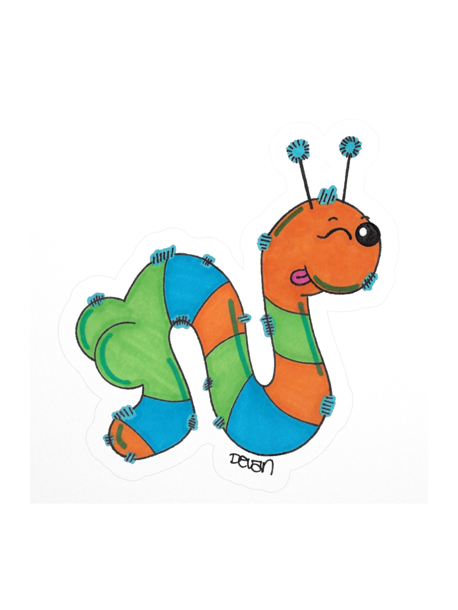 Butts: Inchworm Sticker product image (1)