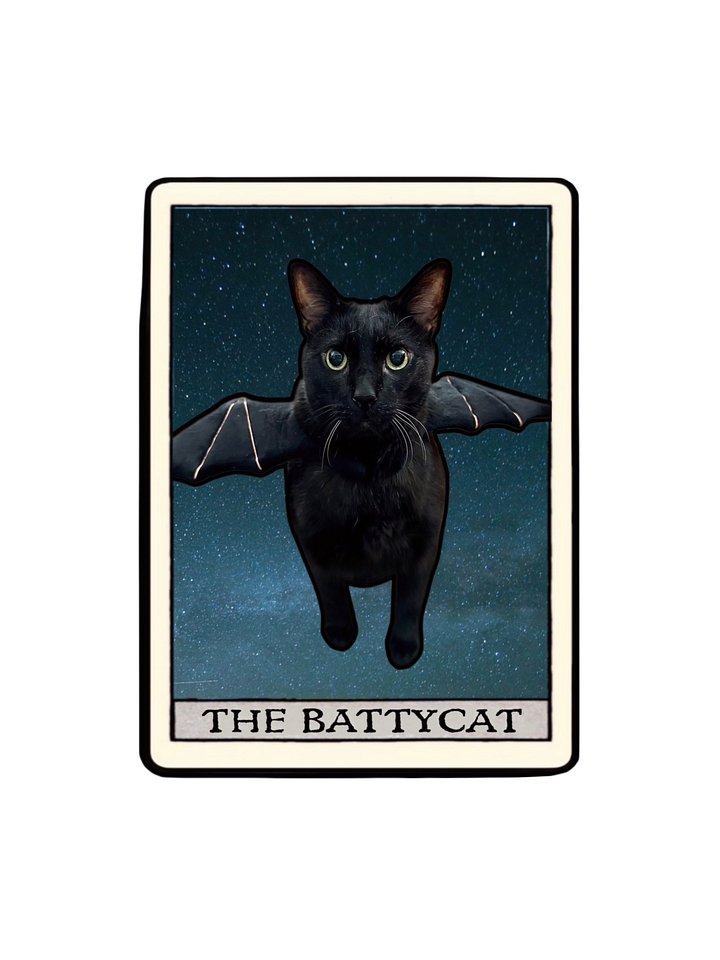 The Battycat tarot card magnet product image (1)