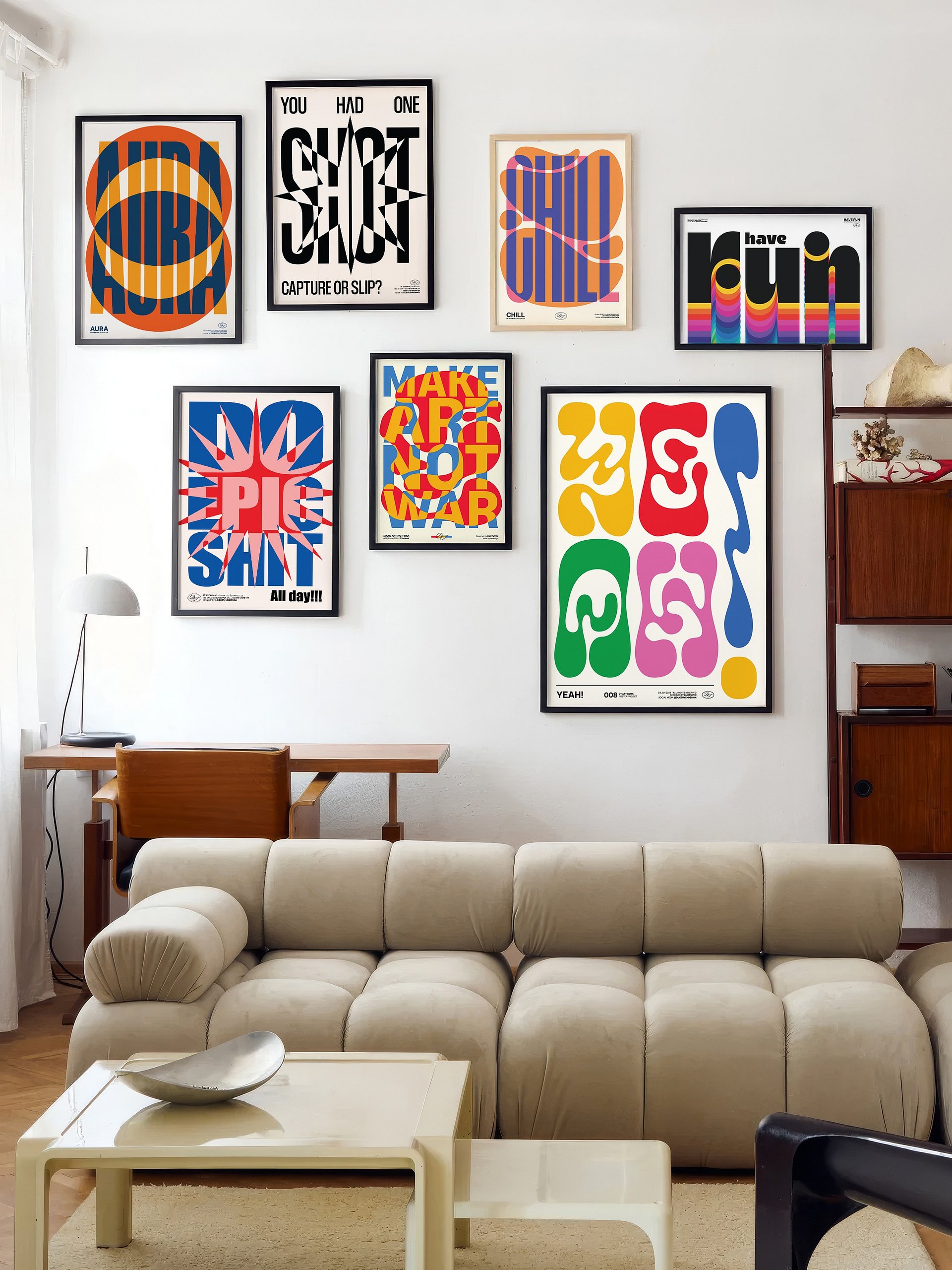 "YEAH!" Typography Framed Poster product image (6)