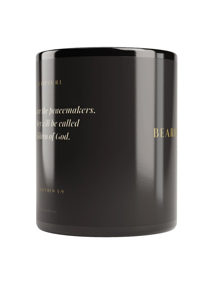 Matthew 5:9/Blessed are the Peacemakers Mug (Black) product image (2)
