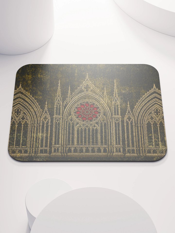 Gothic Cathedral Rose Window Mouse Pad 8.7" × 7.1" product image (2)
