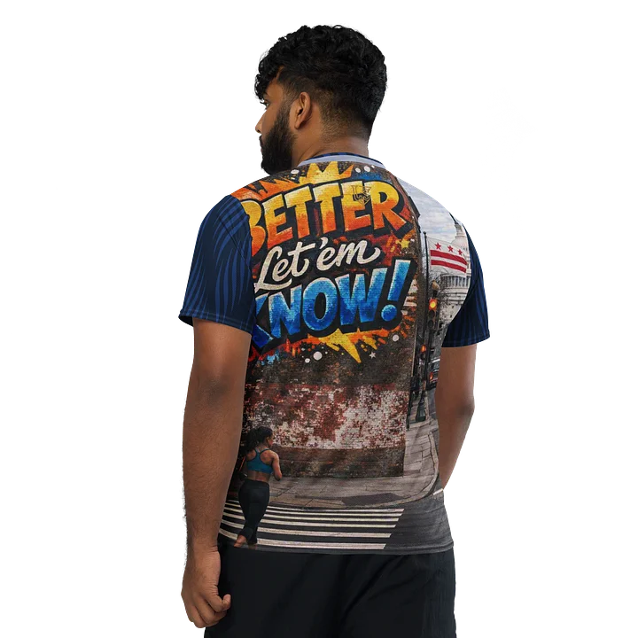 Lafate Store Designer Shirt Blue Pattern - Let'em Know - DC product image (1)