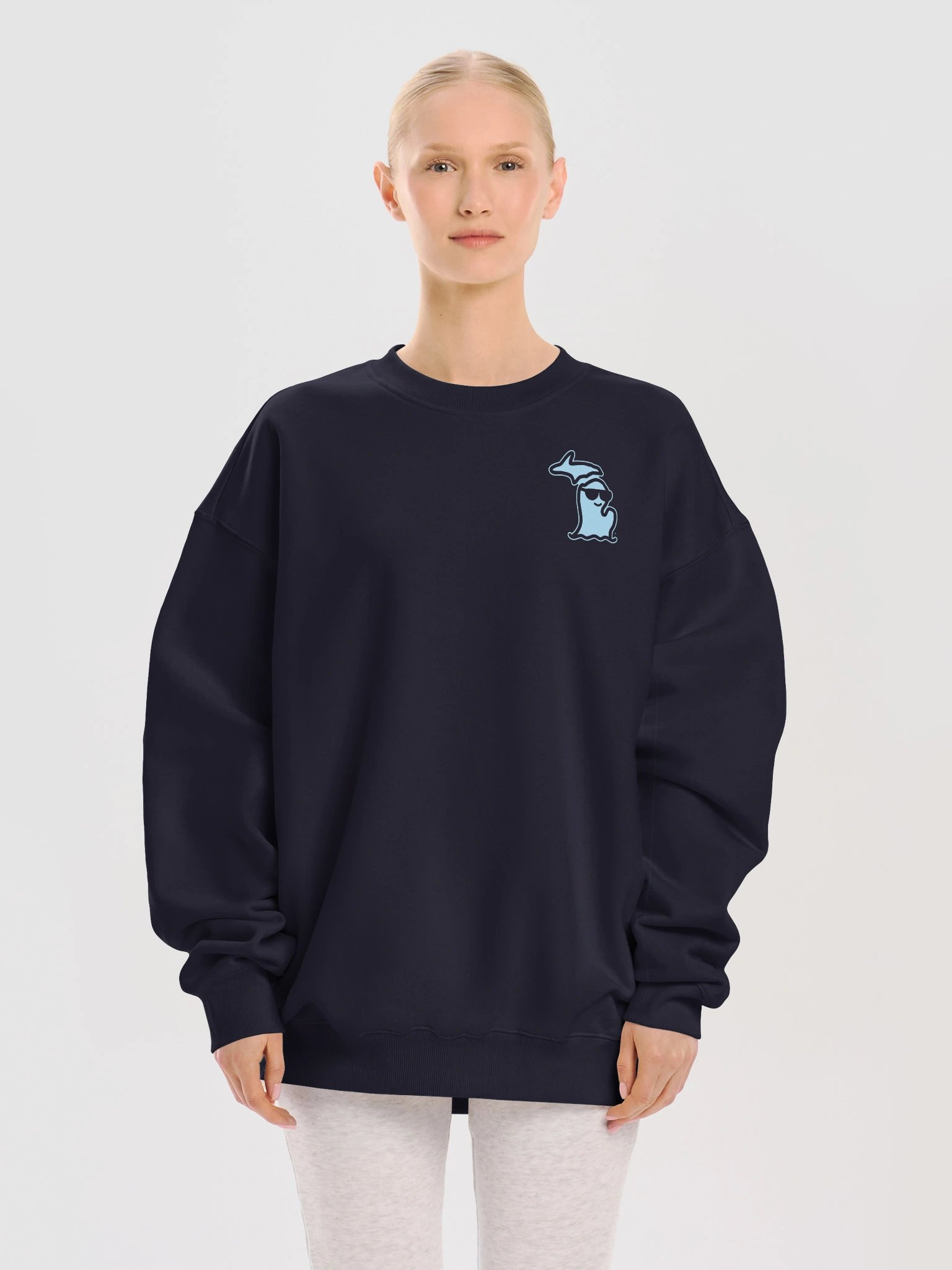 Michigan Waves™ French Terry Sweatshirt Ink Blue product image (2)