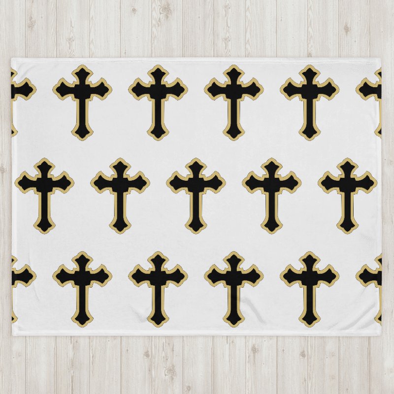 Exodus Cross - WHITE - Throw Blanket product image (1)