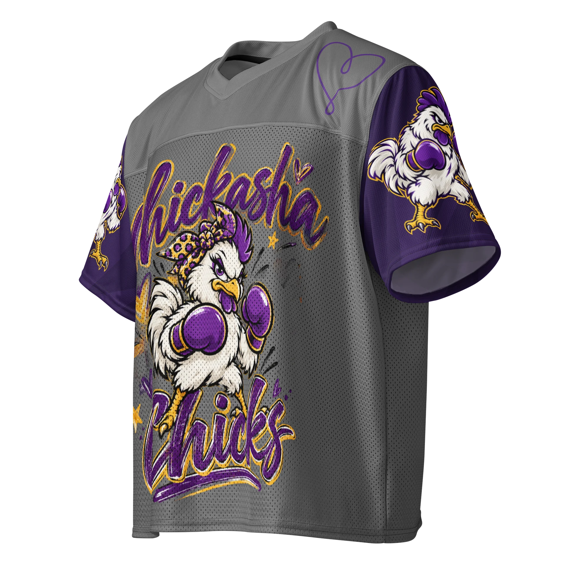 Chickasha Fighting Chicks Girly Football Jersey – Peace, Love & Chicks product image (3)
