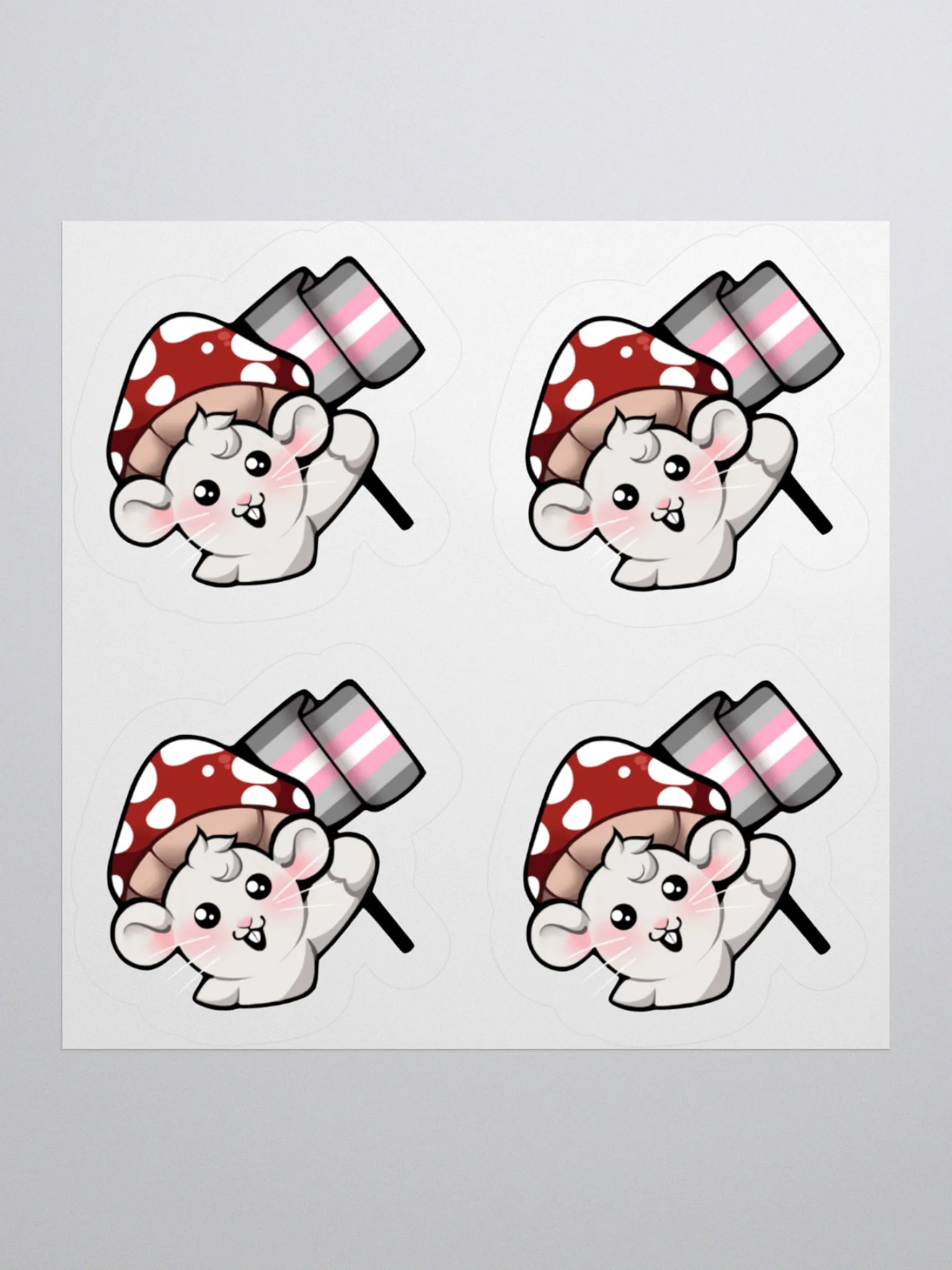 Demigirl Pride Flag Stickers product image (1)