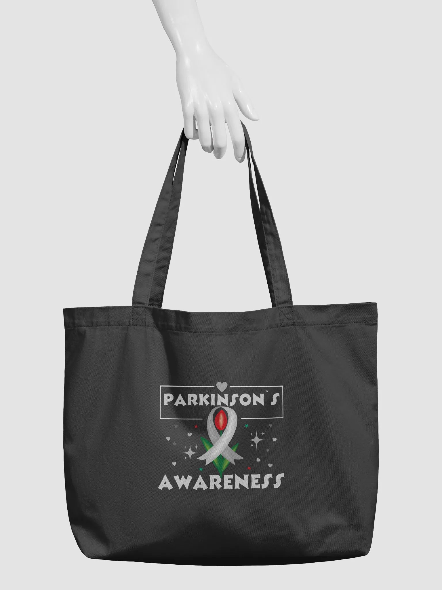 Parkinson's Awareness Organic Tote Bag product image (4)