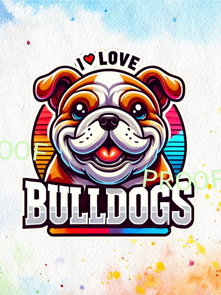 I Love Bulldogs – Instant Download Graphic Design product image (1)