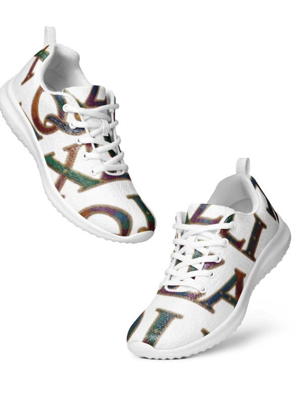 XZAQLI "Jeweled Script" Premium Men's Sneakers (White) product image (5)