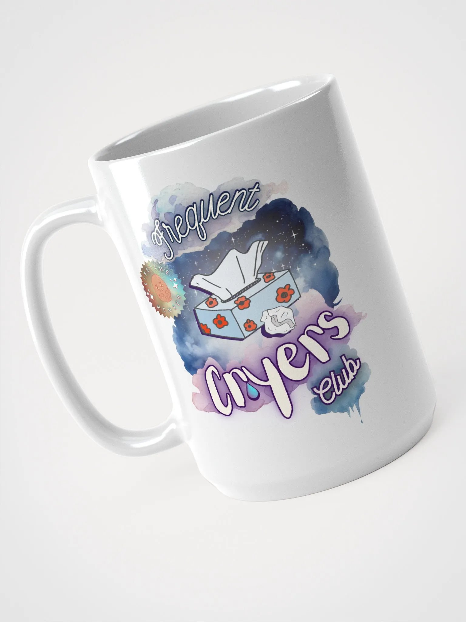 FREQUENT CRYERS CLUB white glossy mug product image (1)