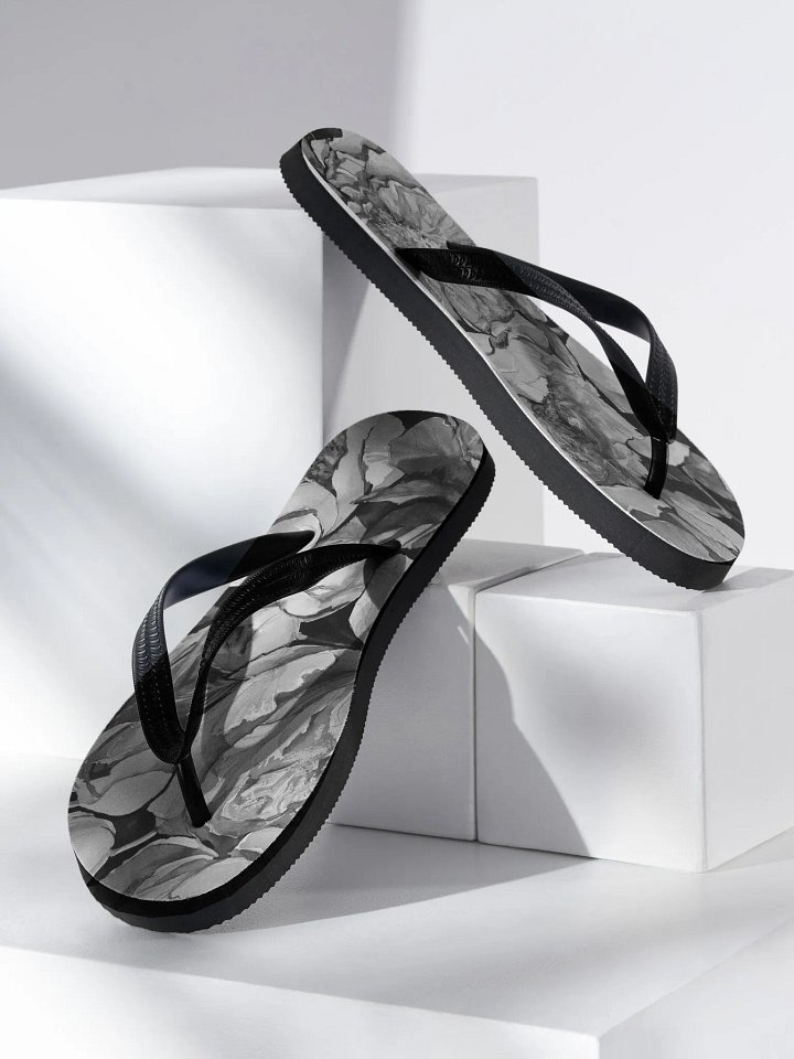 B&W Peonies - Flip-Flops product image (2)
