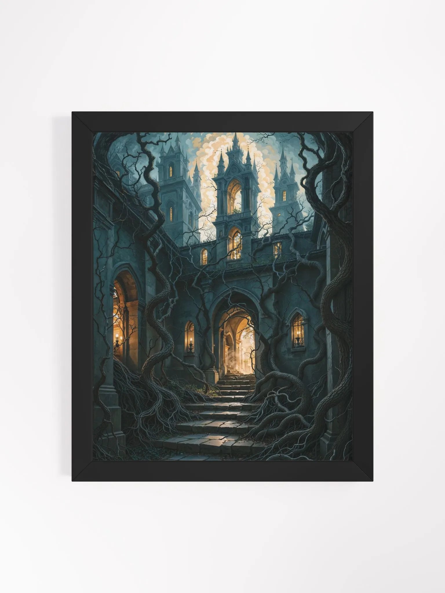 Moonlit Gothic Castle Framed Print product image (2)