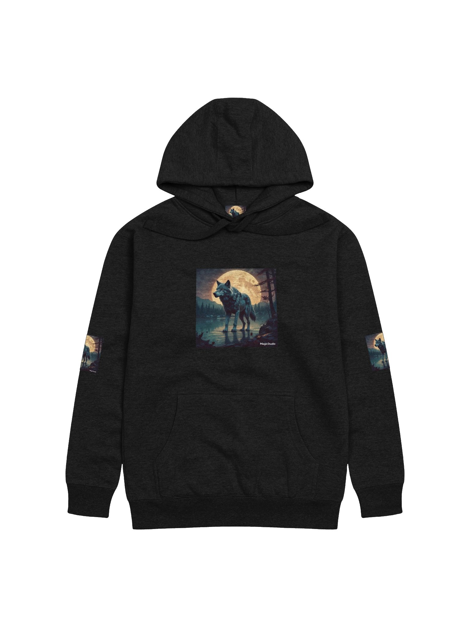 Moonlit Wolf Unisex Hoodie product image (1)