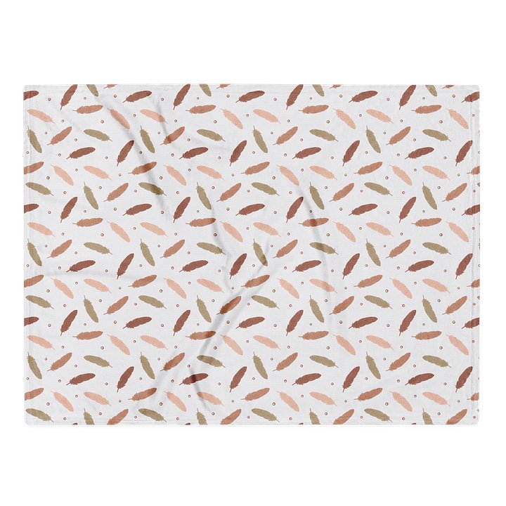Mocha Mousse Feathers Throw Blanket product image (1)